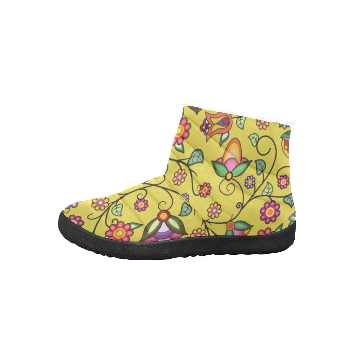 Heartbeat Petals Yellow Men's Padded Winter Boot – Men's Boots by 49 Dzine