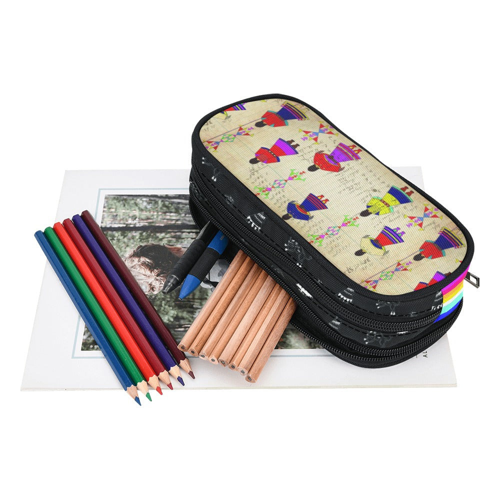 Ledger Round Dance Midnight Pencil Pouch