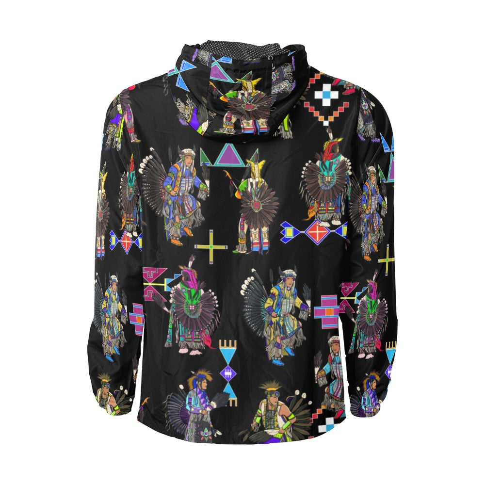 Men's Tradish Dancers Black Men's Windbreaker