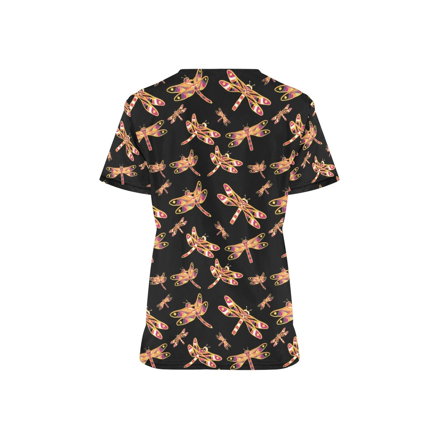 Gathering Yellow Black Scrub Top