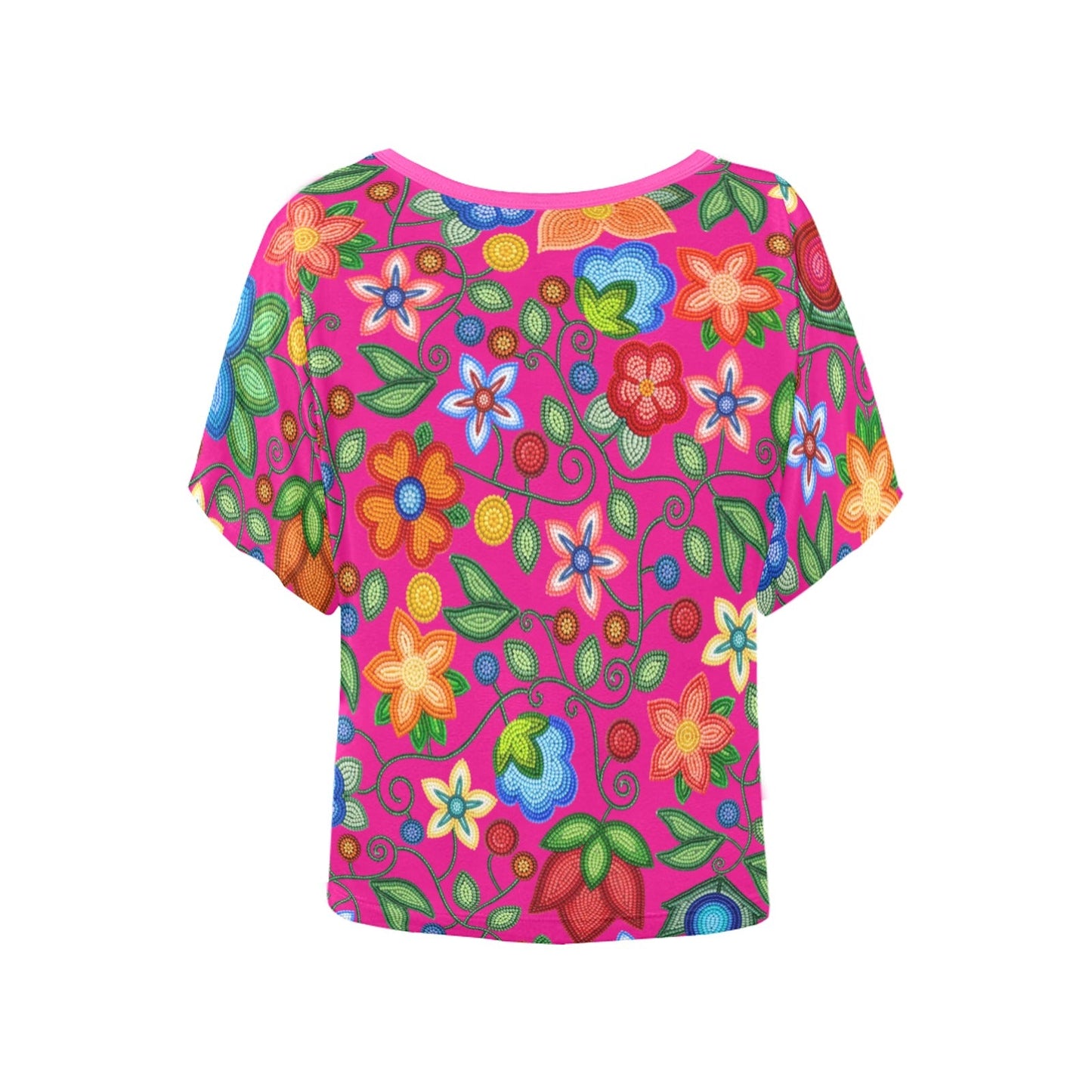 Morning Harmony Pink Batwing Blouse