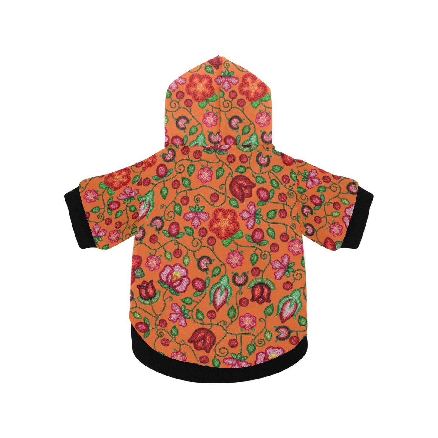 Rose Reverie Orange Pet Hoodie