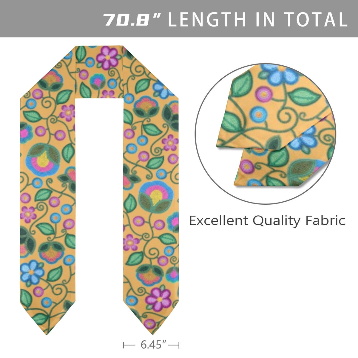 Turquoise Sunbeam Yellow Graduation Stole by 49 Dzine