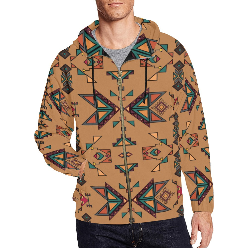 Arrow Dawn Men's Zipper Hoodie