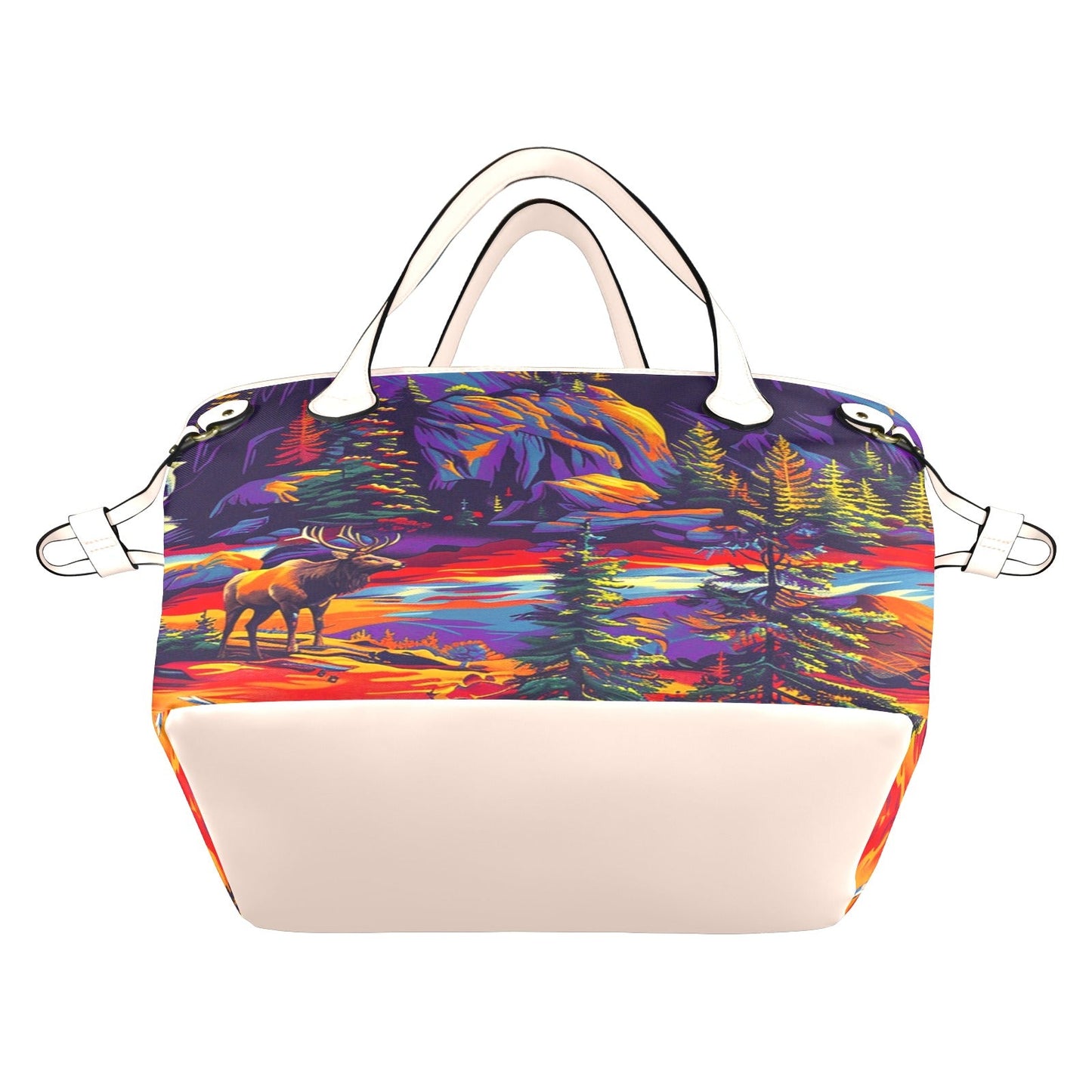 Roaming Elk Clover Canvas Tote Bag