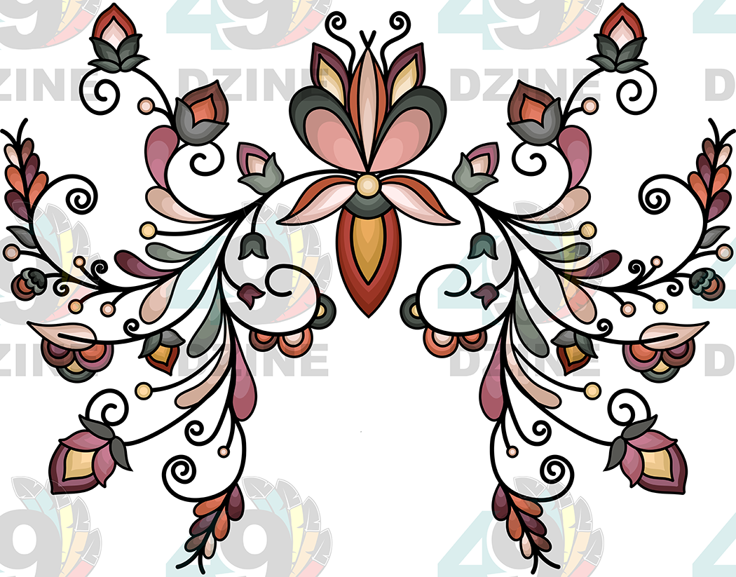 Burnt Sky Petals Transfer