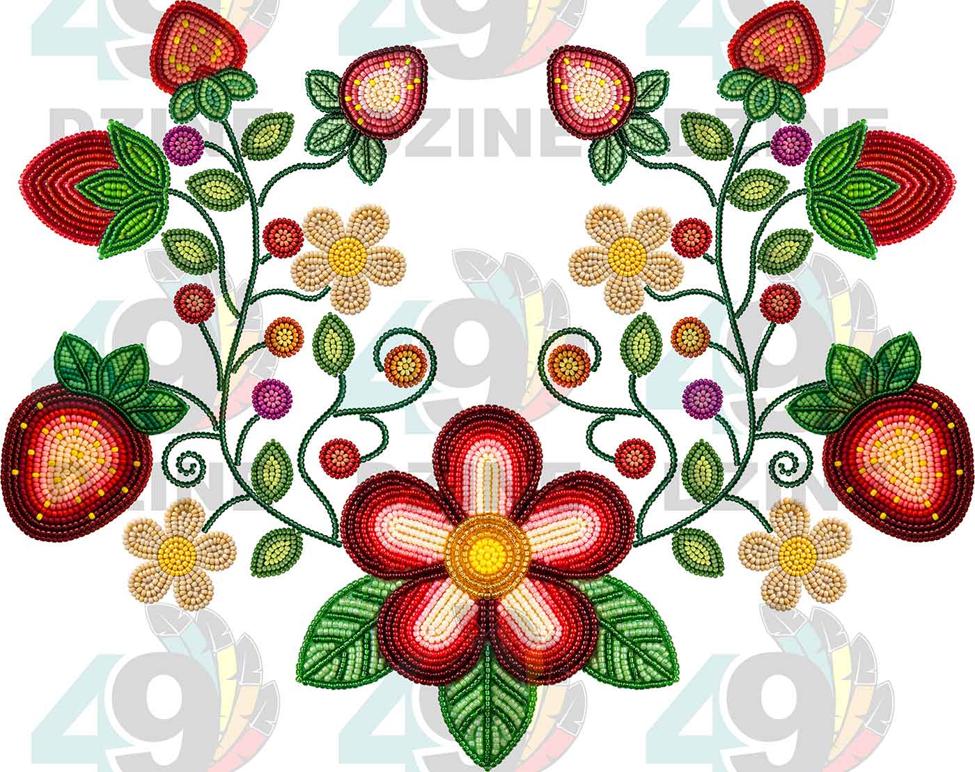 Berry Garden Beadwork Style