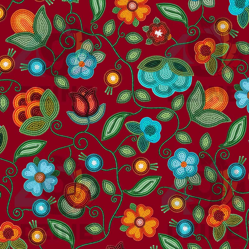 Prairie Fire Petals Red Fabric