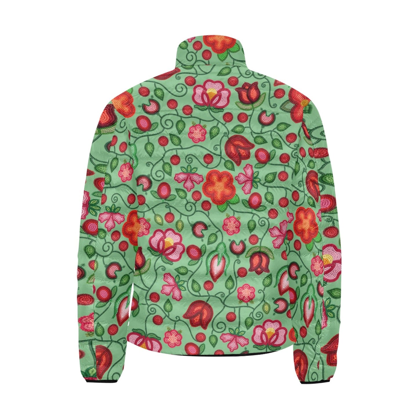 Rose Reverie Green Padded Jacket