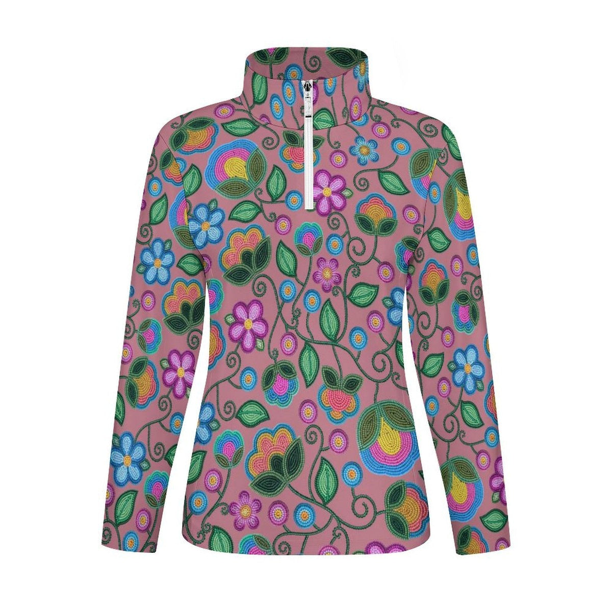 Turquoise Sunbeam Peach Long Sleeve Yoga Shirt – Women's Top by 49 Dzine