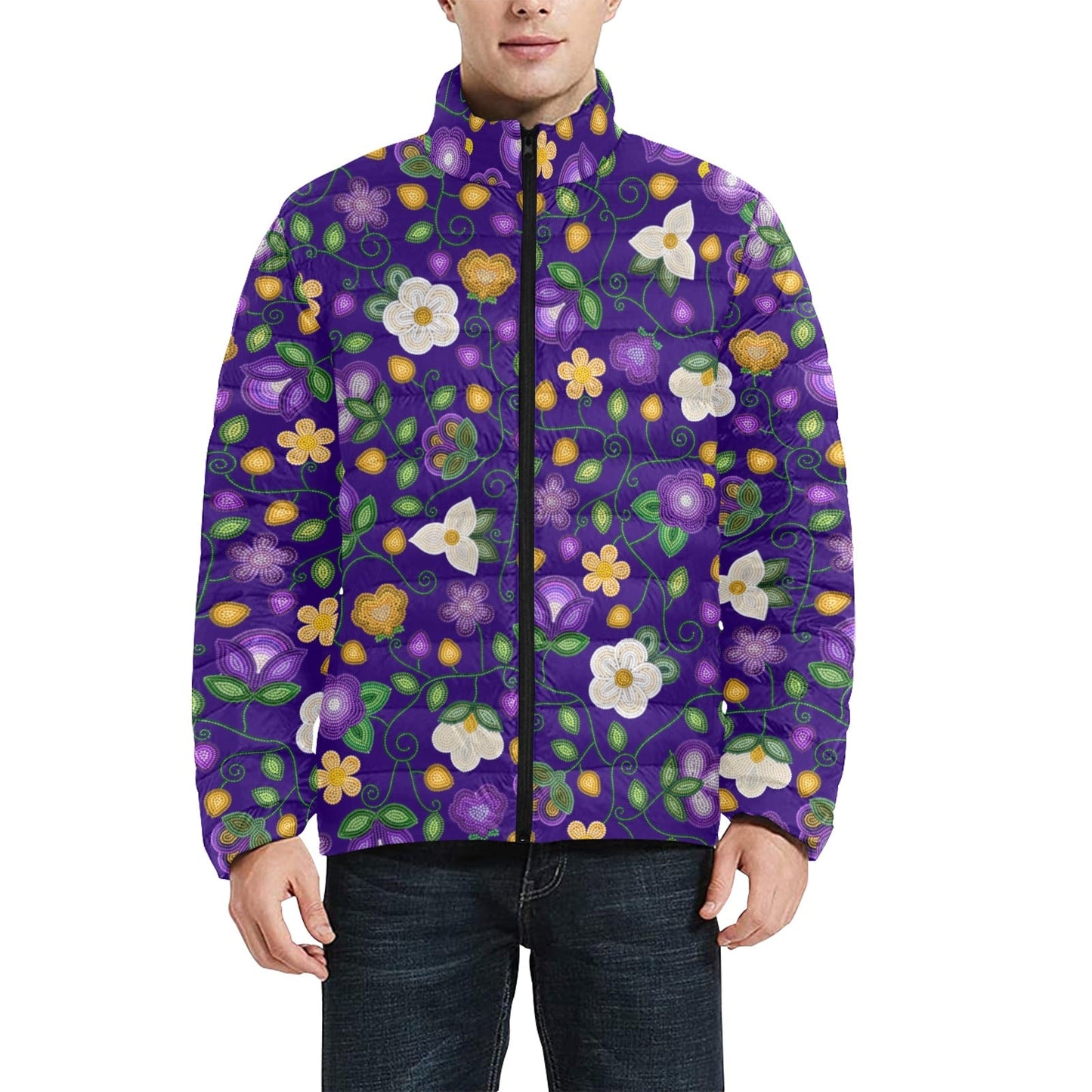 Midnight Moss Bloom Padded Jacket