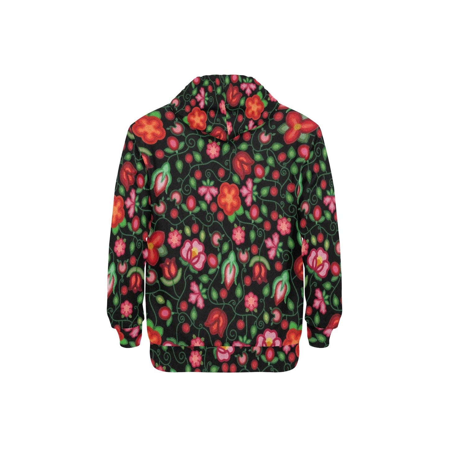 Rose Reverie Black Fleece Hoodie
