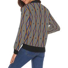 Load image into Gallery viewer, Diamond in the Bluff Grey Bomber Jacket for Women
