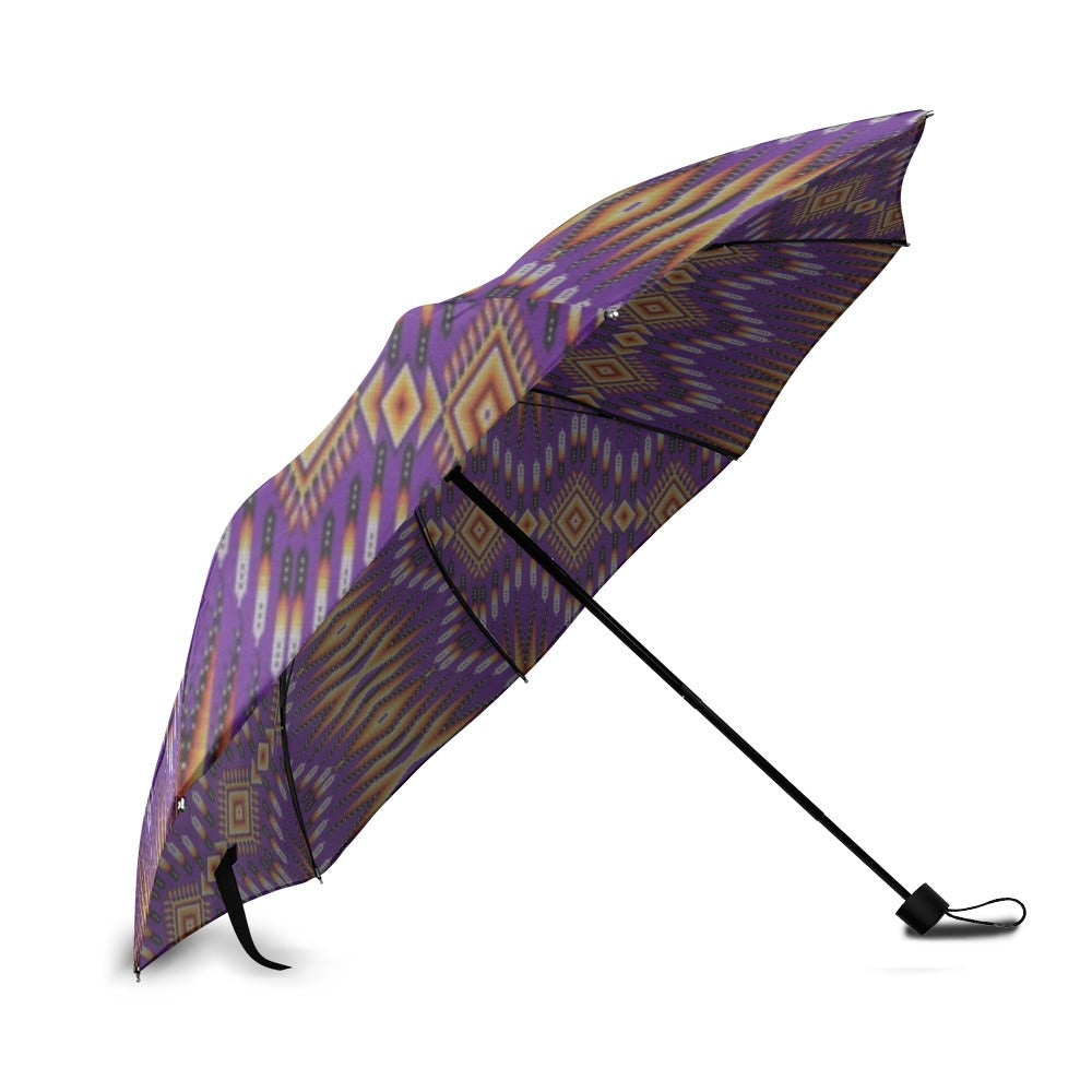 Fire Feather Purple Foldable Umbrella