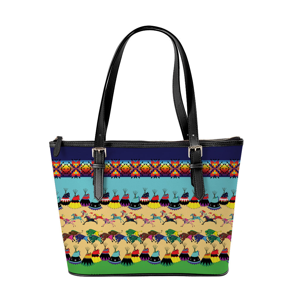 Horses and Buffalo Ledger Tote