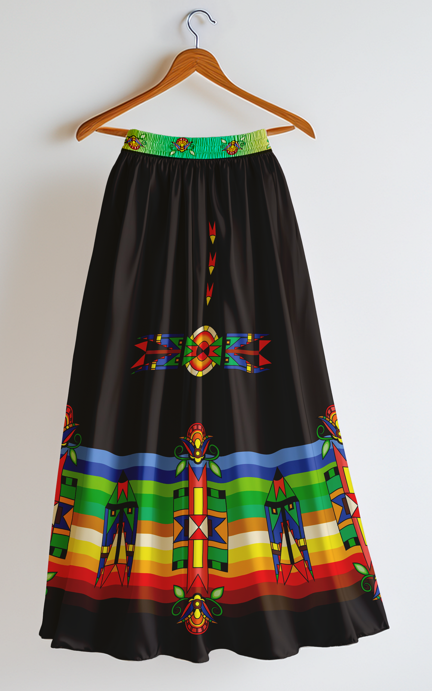 Spirit Blossom Harmony Geometric Skirt