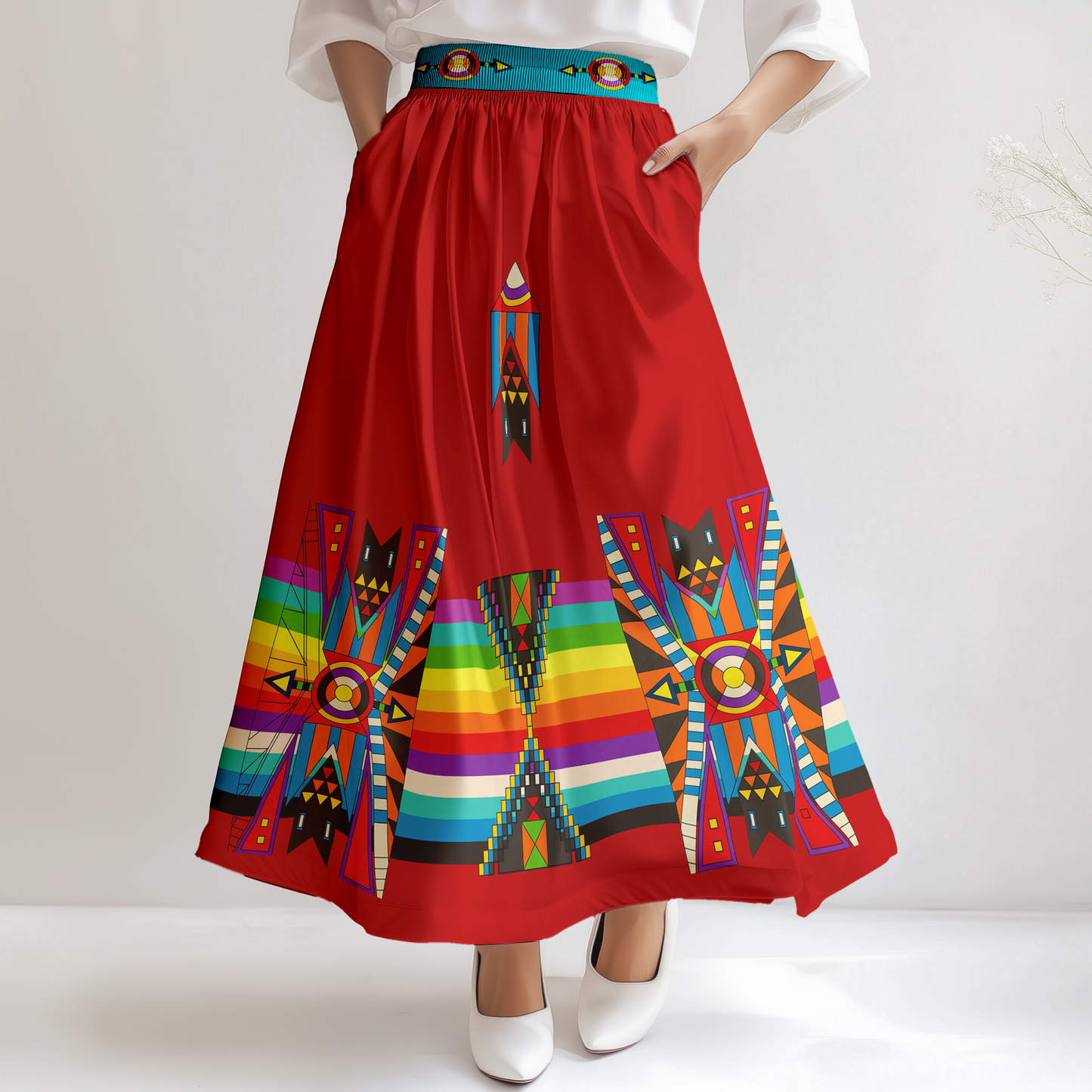 Blooming Spirit Geometric Skirt