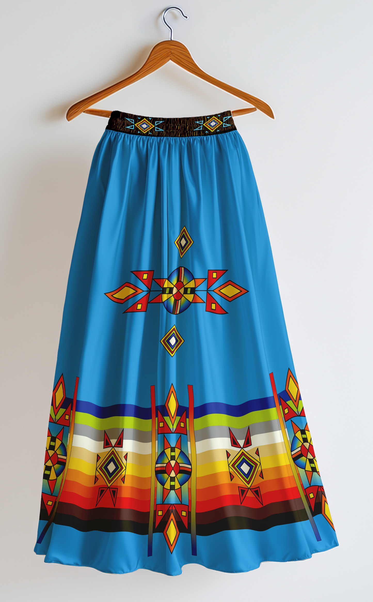 Sunset Pathways Geometric Skirt