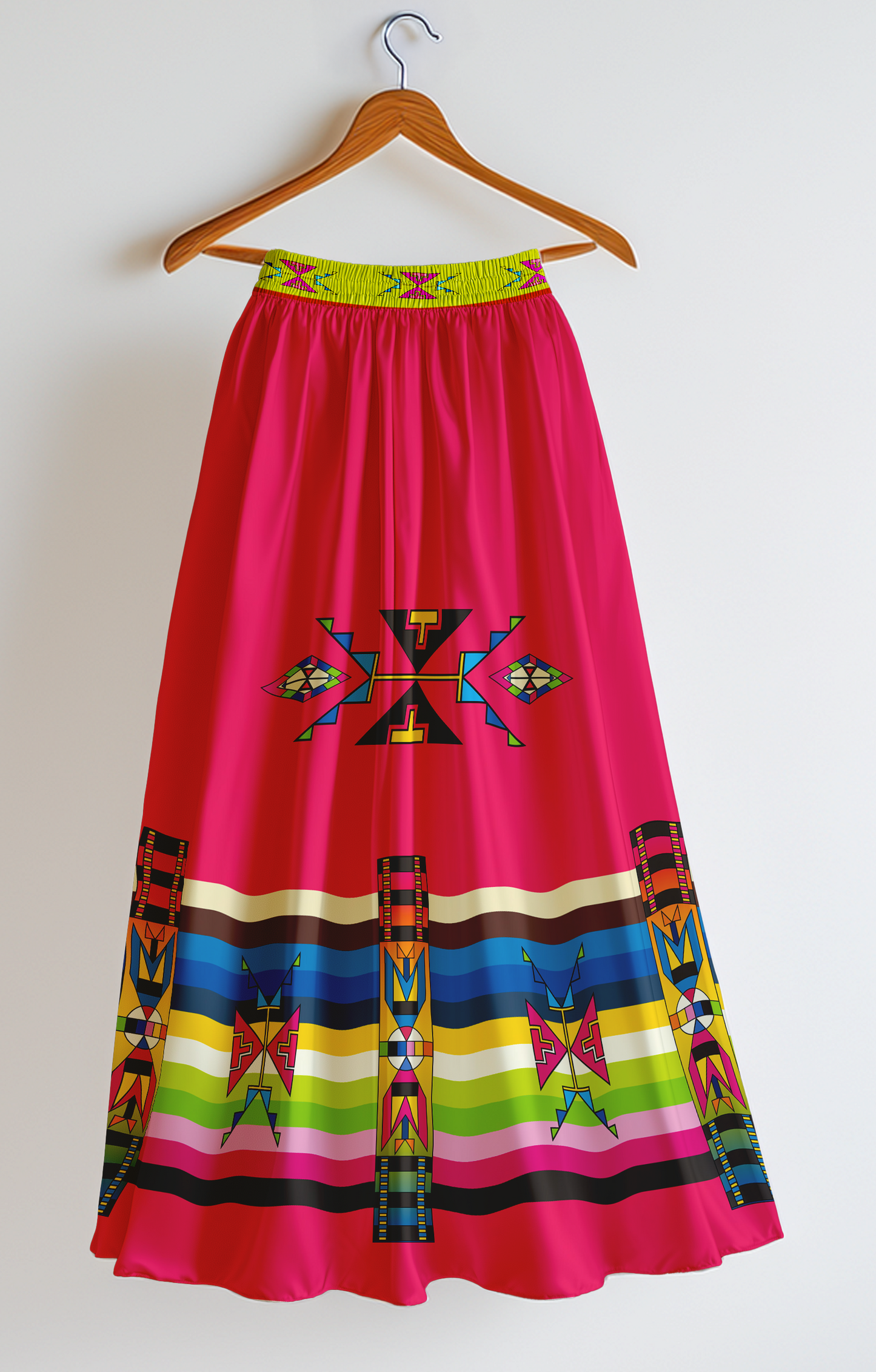 Four Directions Harmony Geometric Skirt