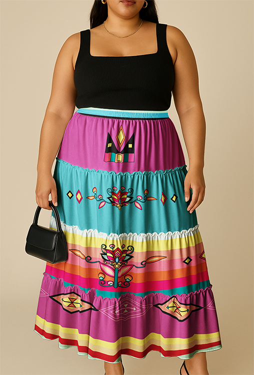 Crown of the Prairie Three Tier Skirt