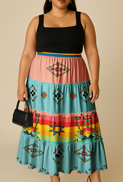 Horizon Blossom Three Tier Skirt