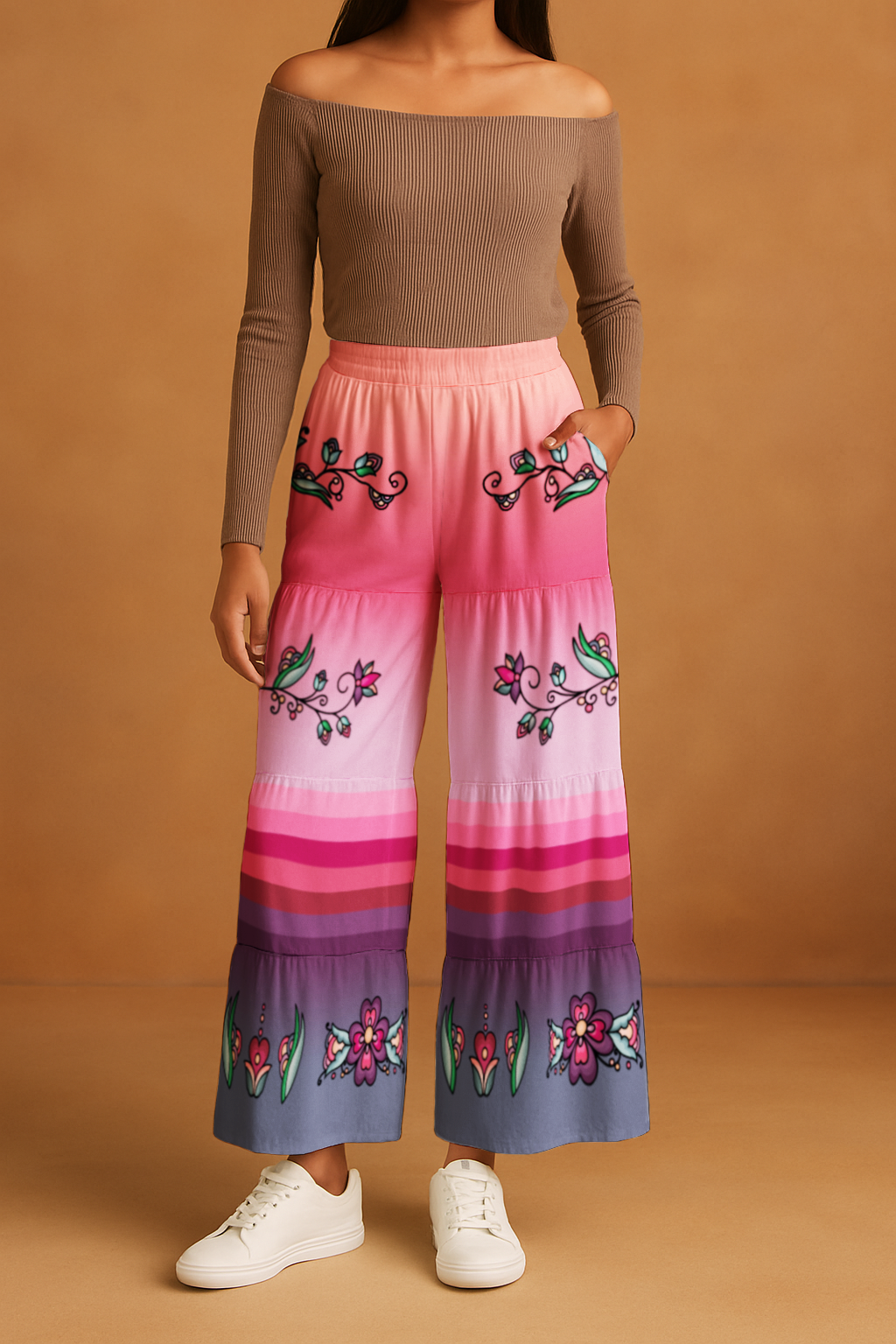 Amber Evening Garland Three Tier Pants