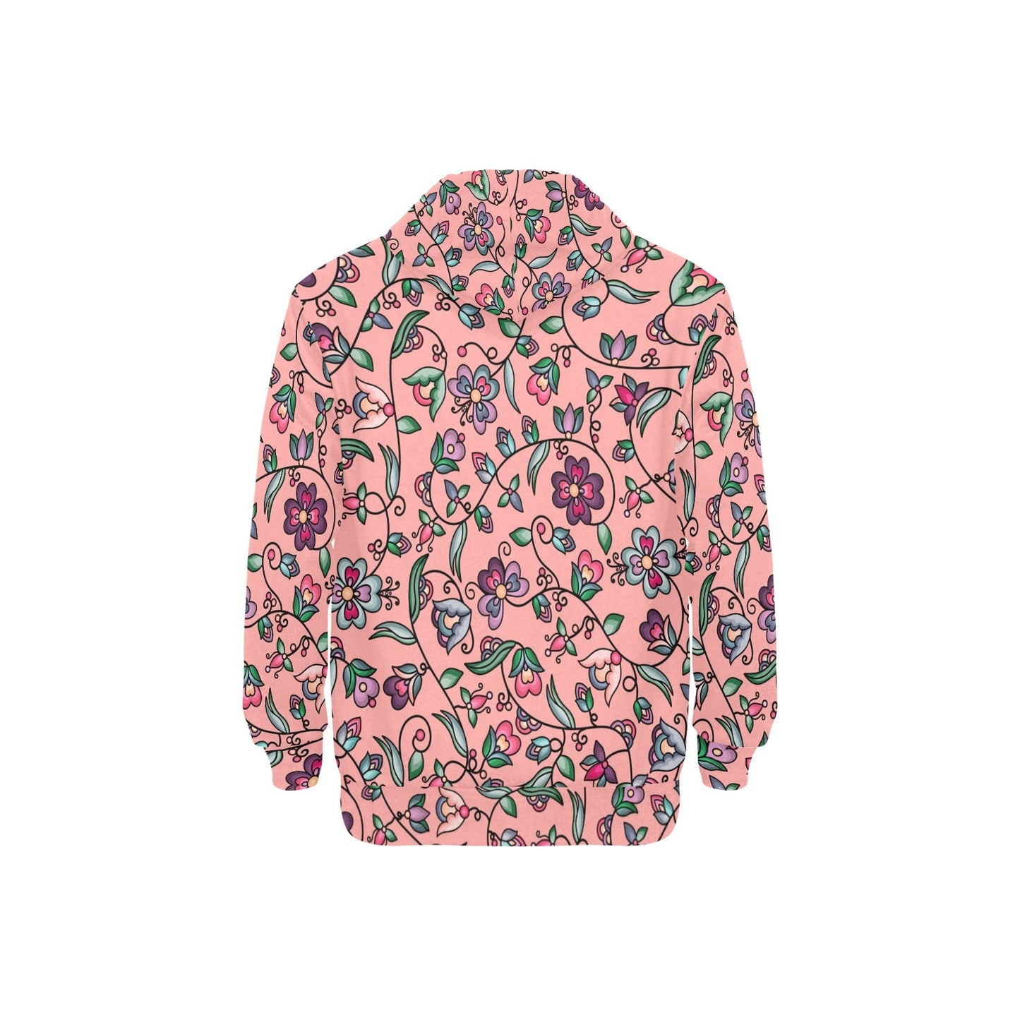 Amber Evening Garland Peach Men's Long Sleeve Fleece Hoodie