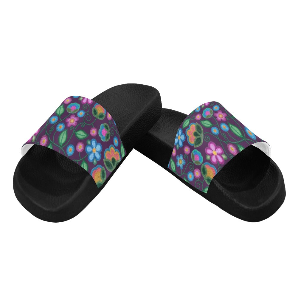 Turquoise Sunbeam Violet Slide Sandals