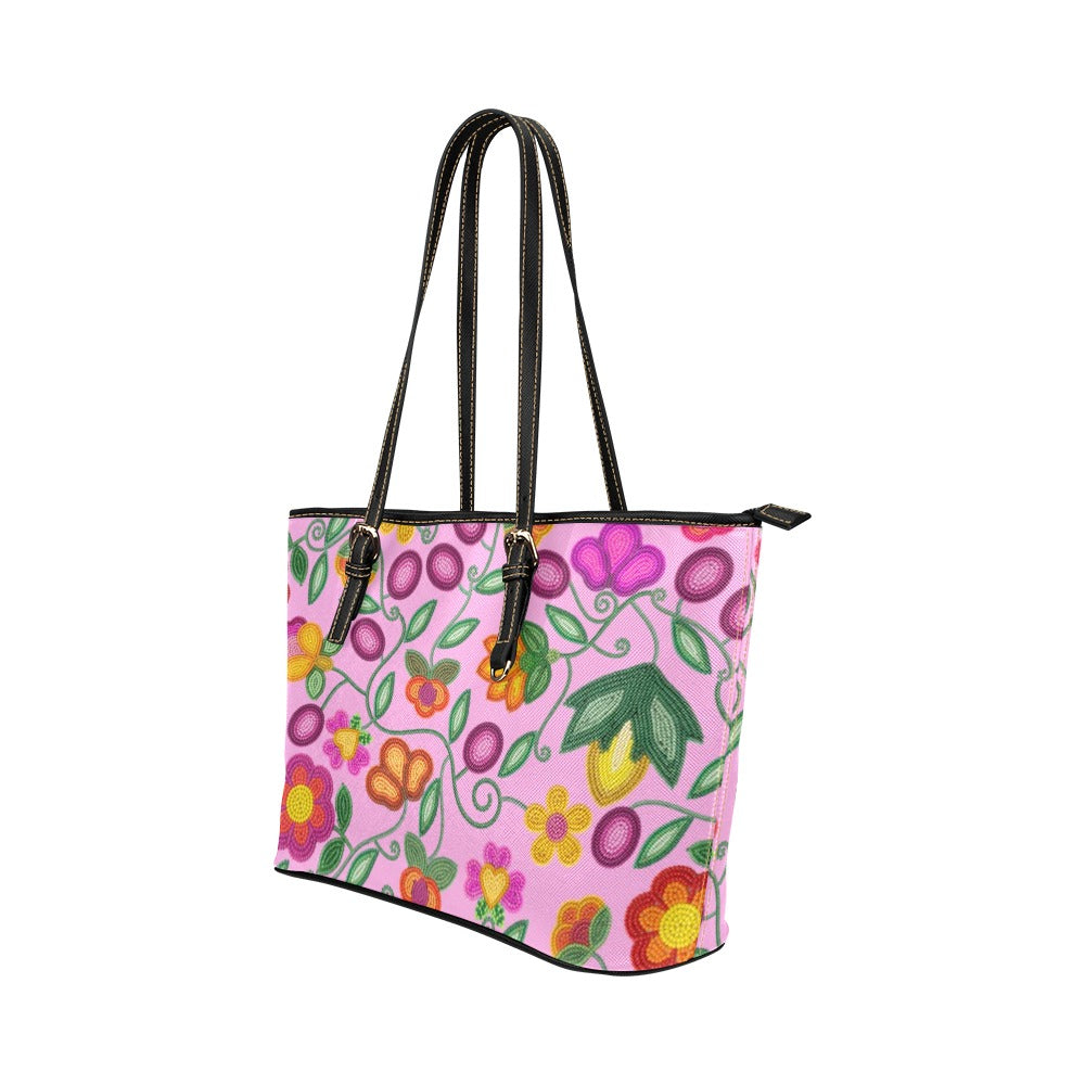 Boreal Bounty Pink Leather Tote