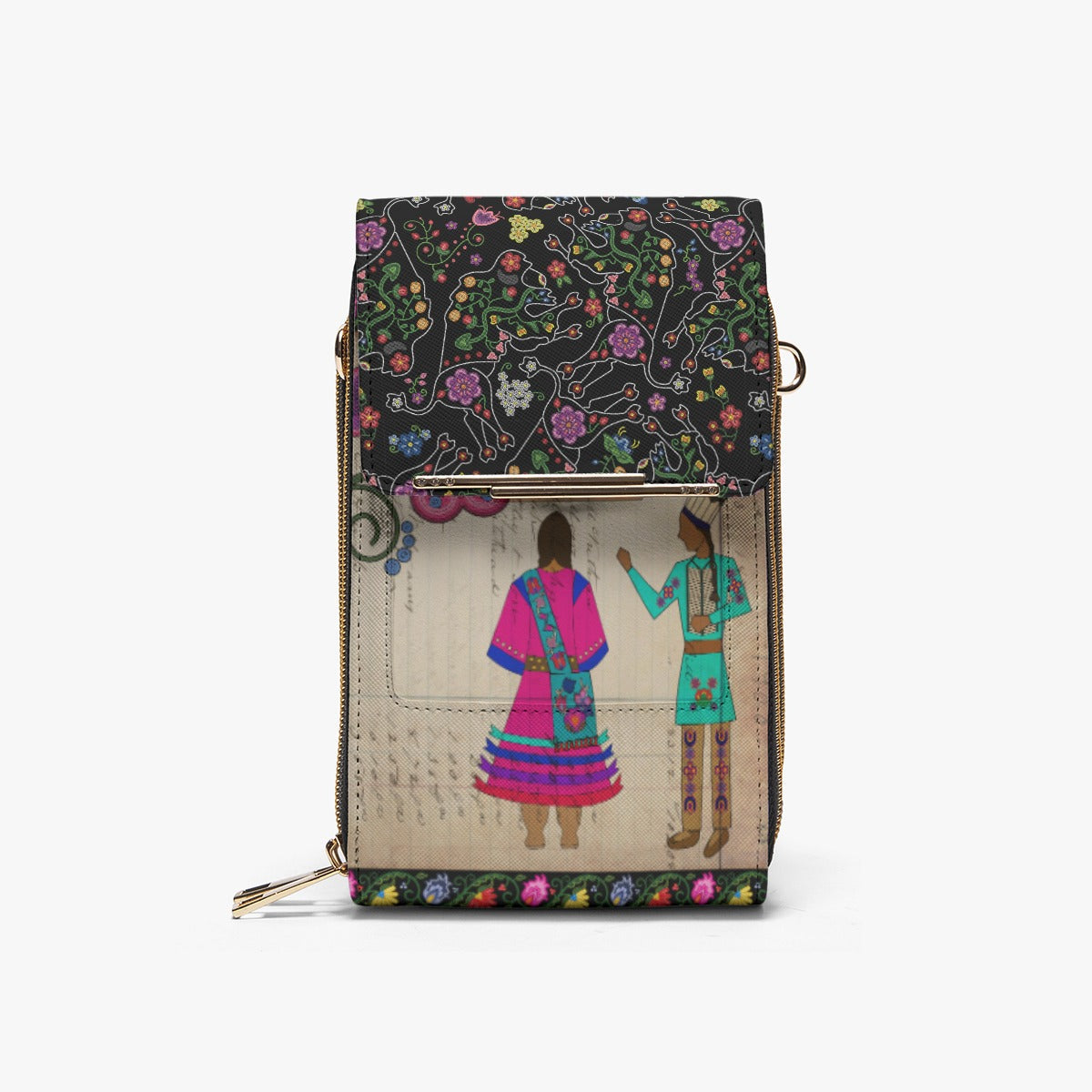 Floral Ledger Phone Bag