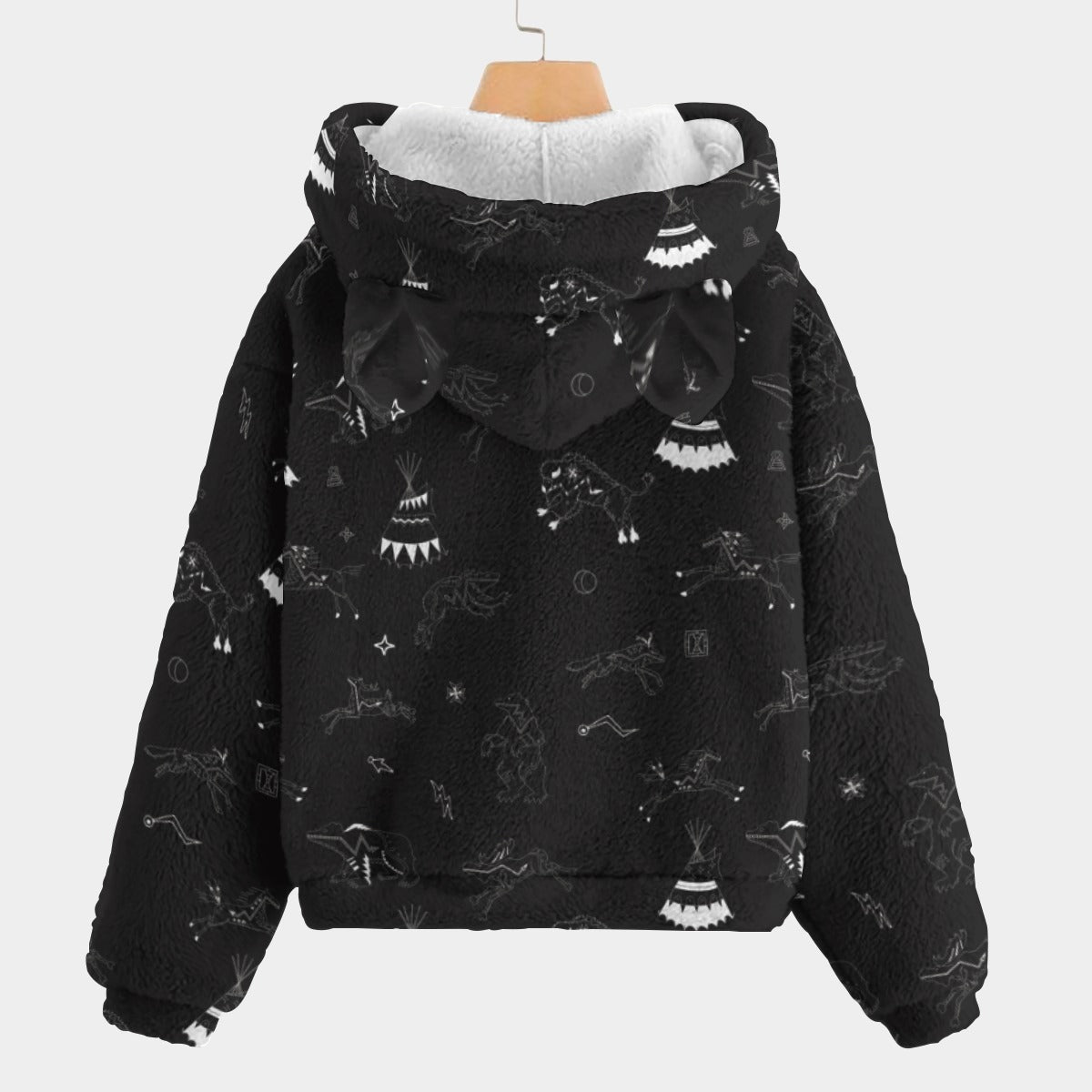 Ledger Dabbles Black Youth Hoodie With Ears
