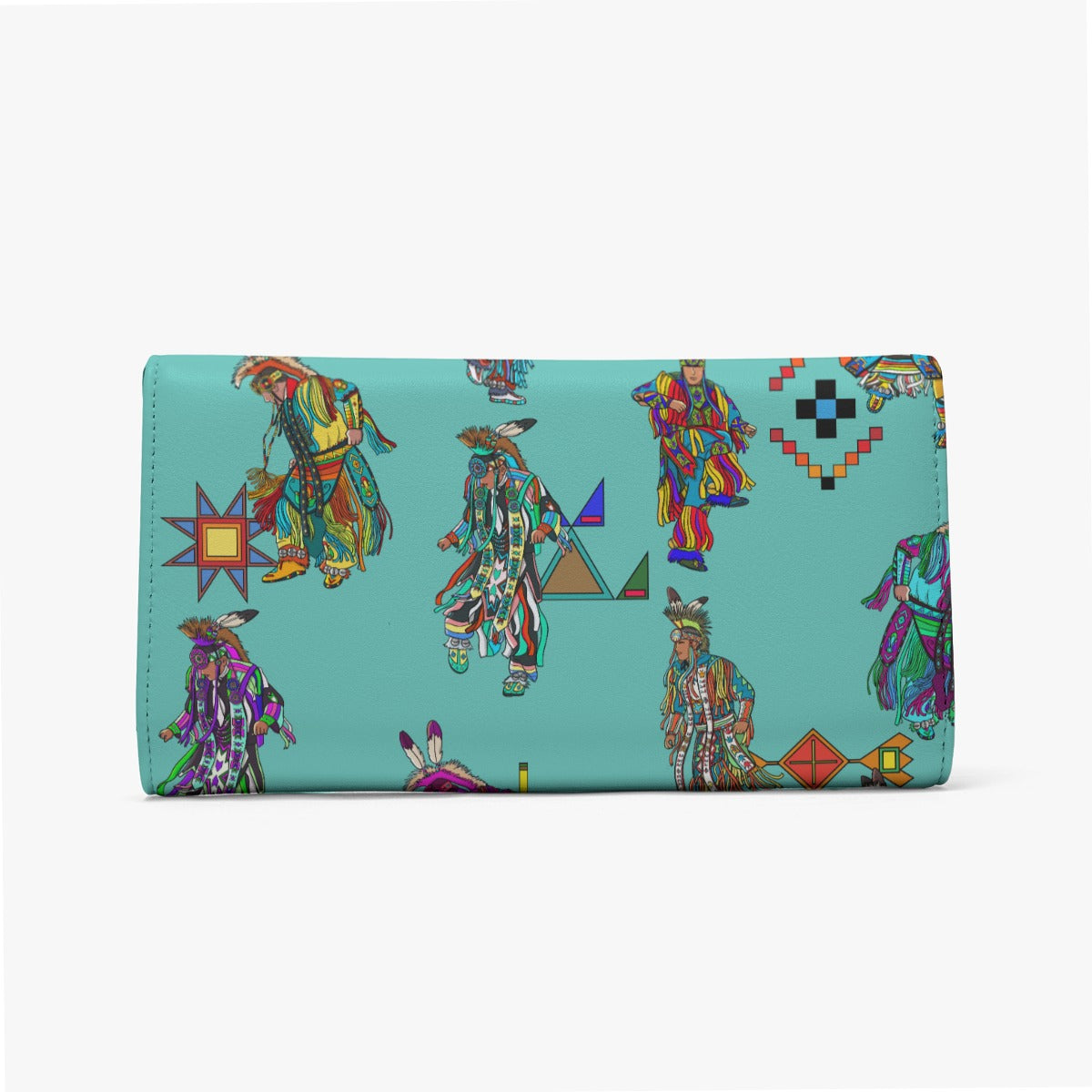 Men's Grass Dancers Eggshell Blue Foldable Wallet