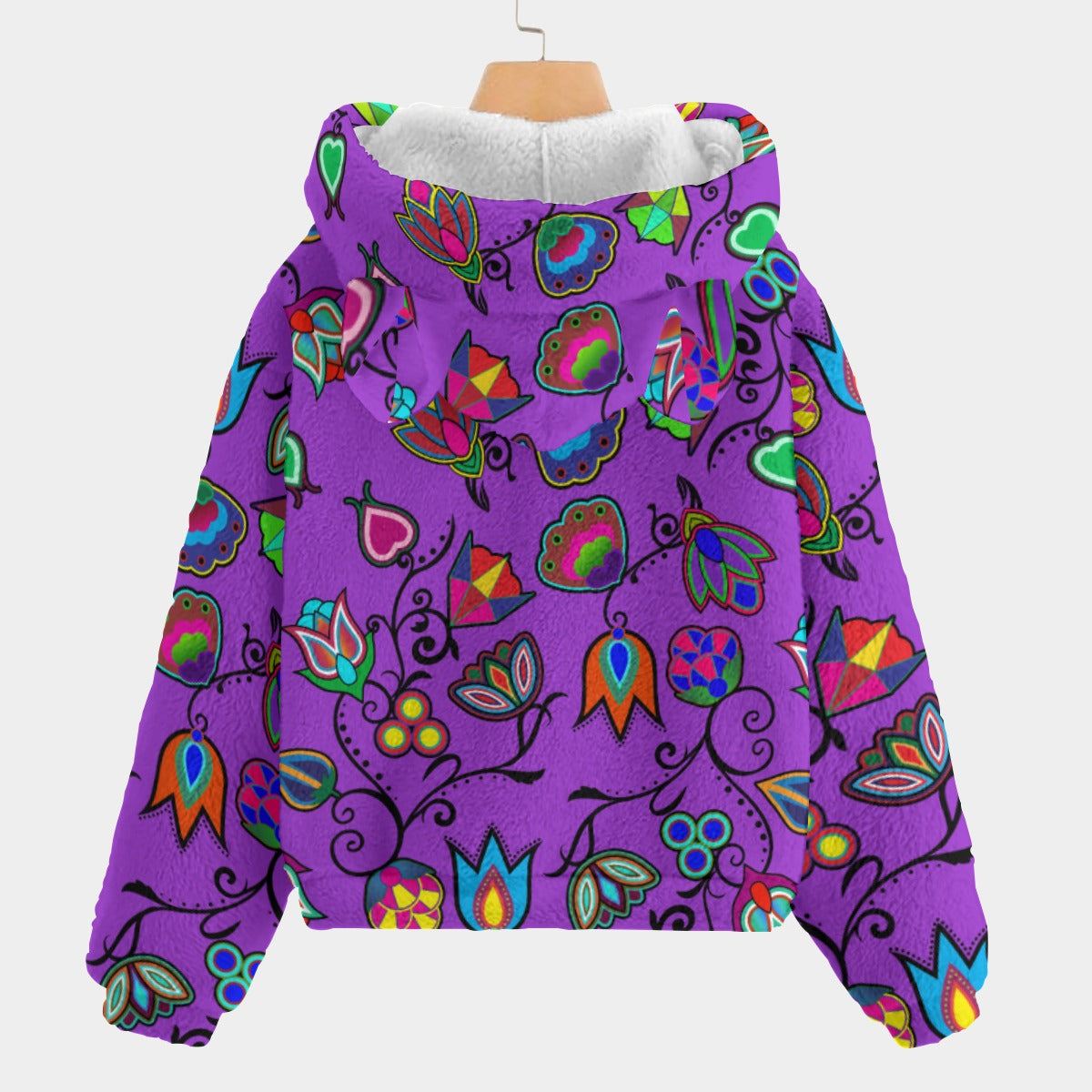 Indigenous Paisley Dark Orchid Youth Hoodie With Ears