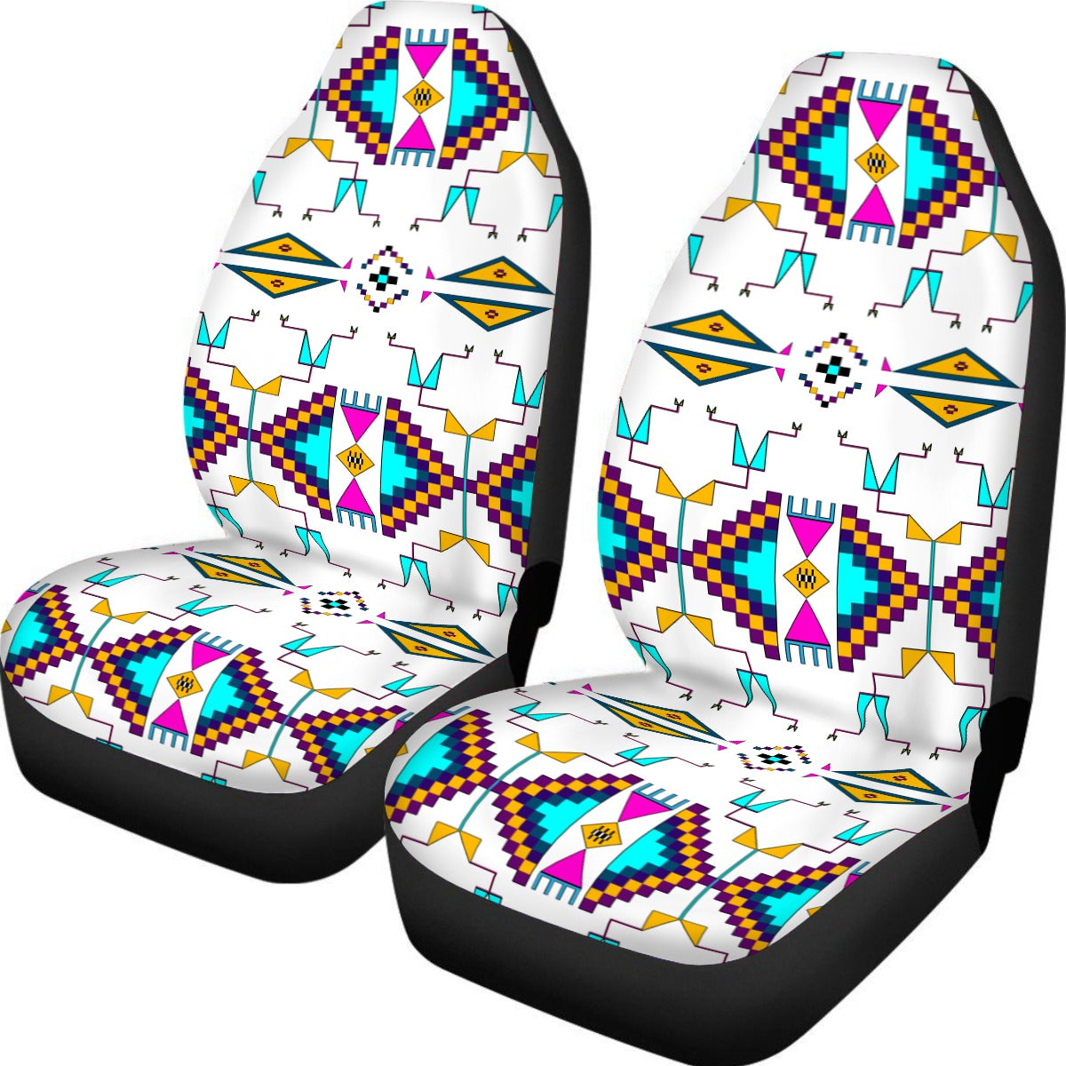 Rite of Passage White Universal Car Seat Cover With Thickened Back