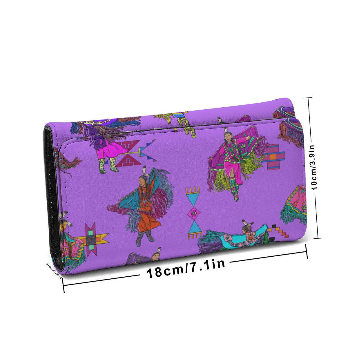 Women's Fancy Dancers Purple Foldable Wallet