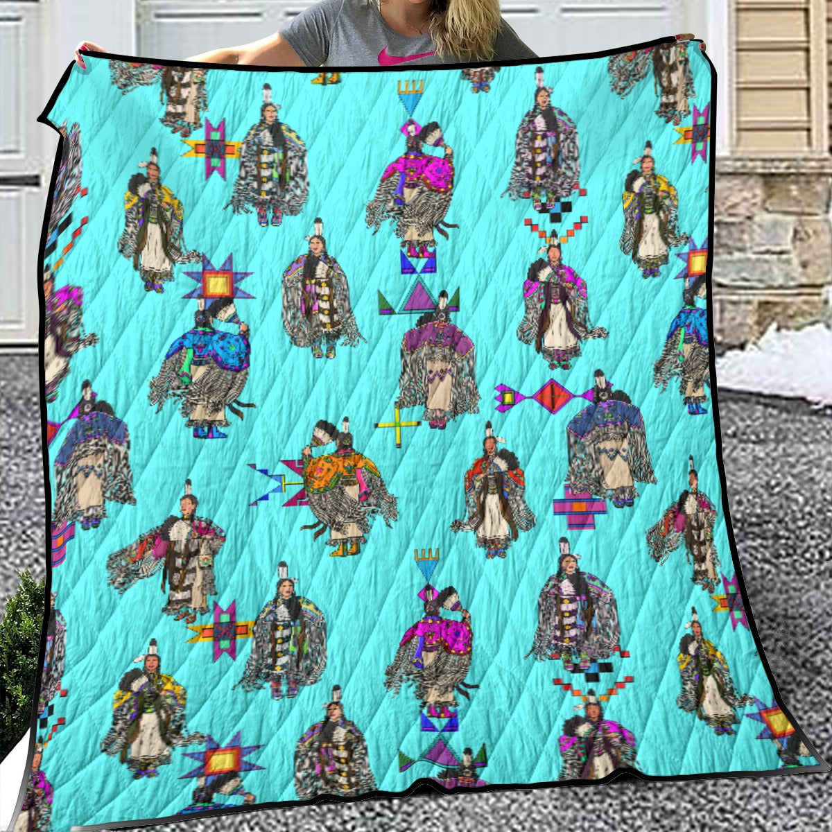 Women's Tradish Dancers Turquoise Lightweight Quilt