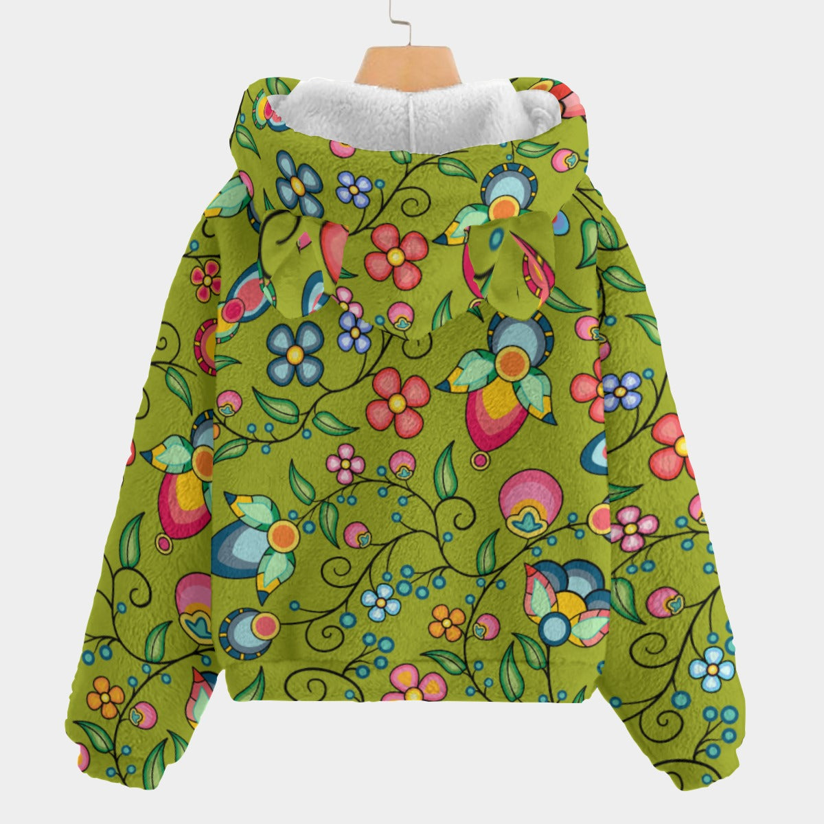 Floral Bounty Sweetgrass Youth Hoodie With Ears