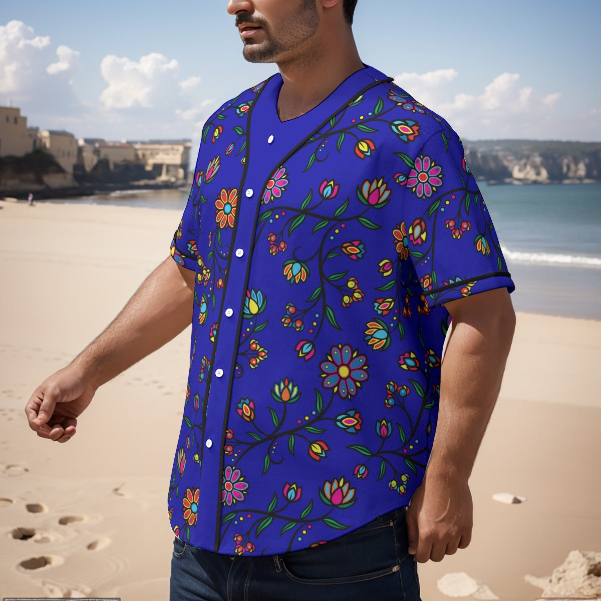 Cosmic Whisper Elk Shadow Short Sleeve Baseball Jersey