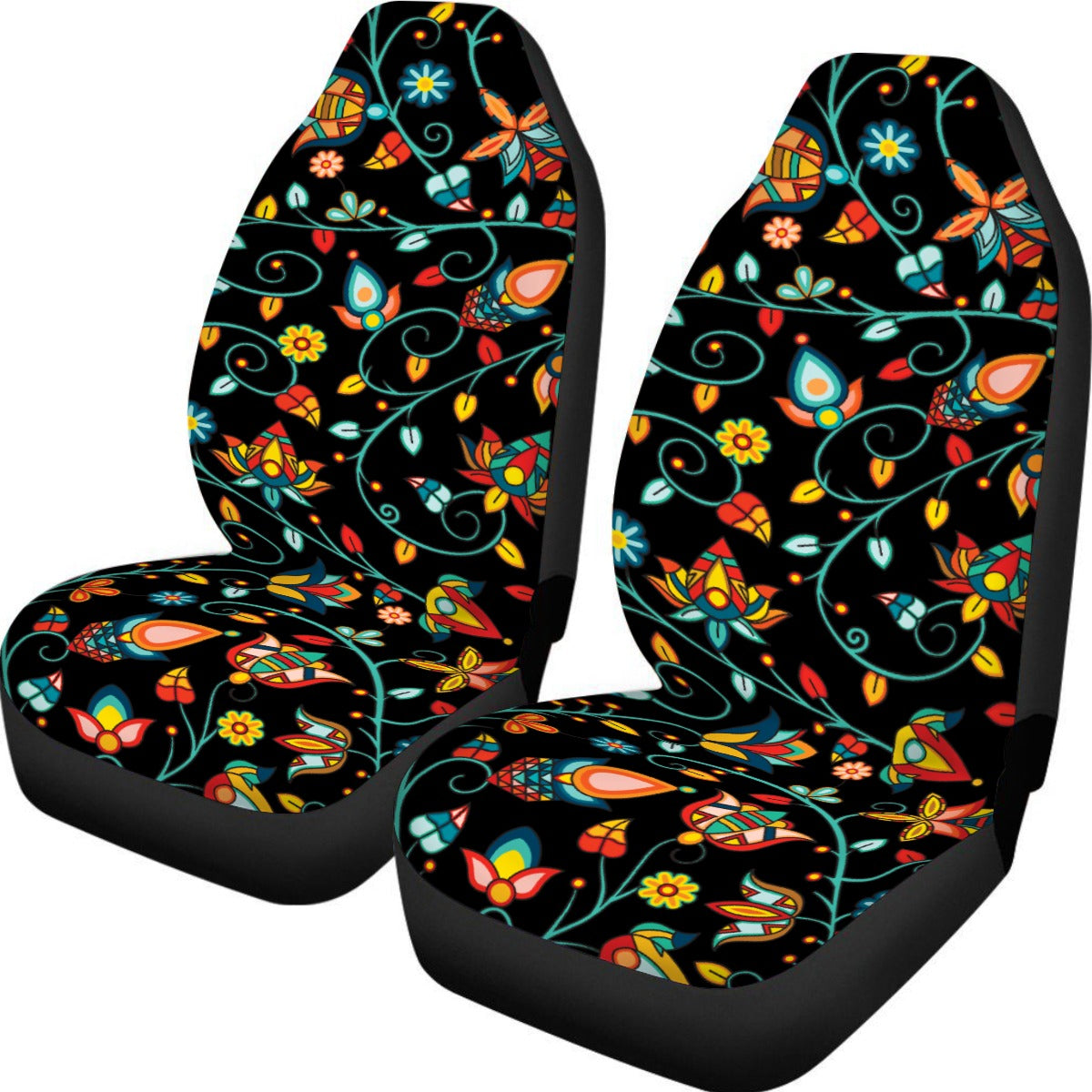Thorny Path Black Car Seat Covers