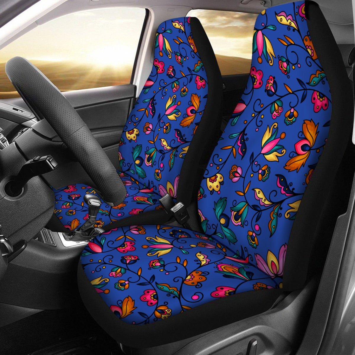 Copper Prairie Petals Universal Car Seat Cover With Thickened Back