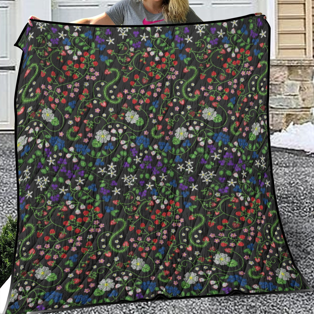 Grandmother Stories Midnight Lightweight Quilt by 49 Dzine