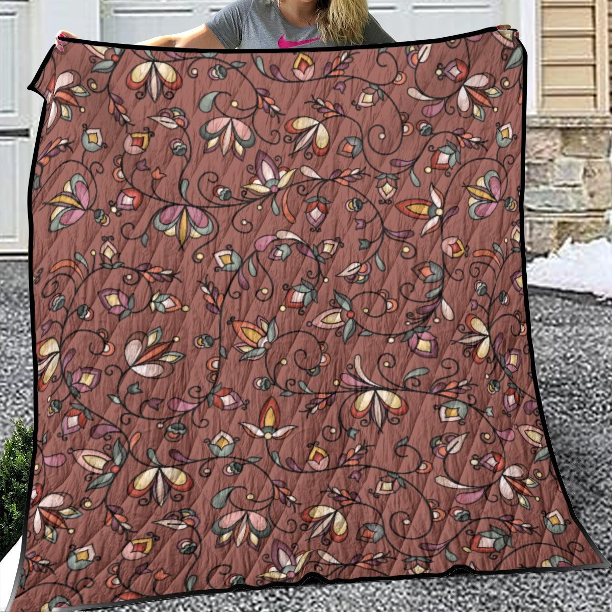 Burnt Sky Petals Lightweight & Breathable Quilt