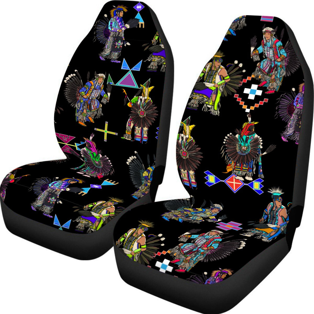 Men's Tradish Dancers Black Car Seat Covers