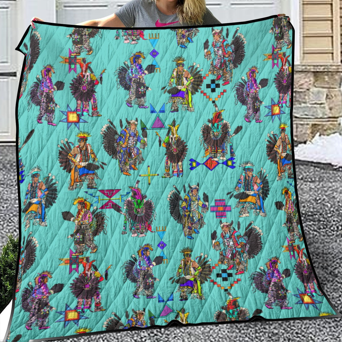Men's Tradish Dancers Eggshell Blue Lightweight Quilt