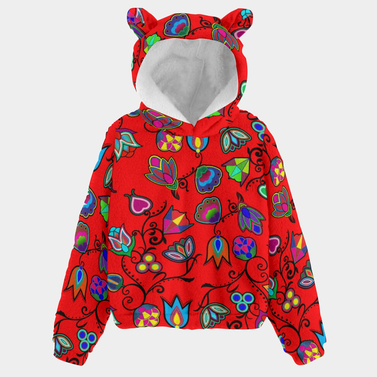 Indigenous Paisley Dahlia Youth Hoodie With Ears