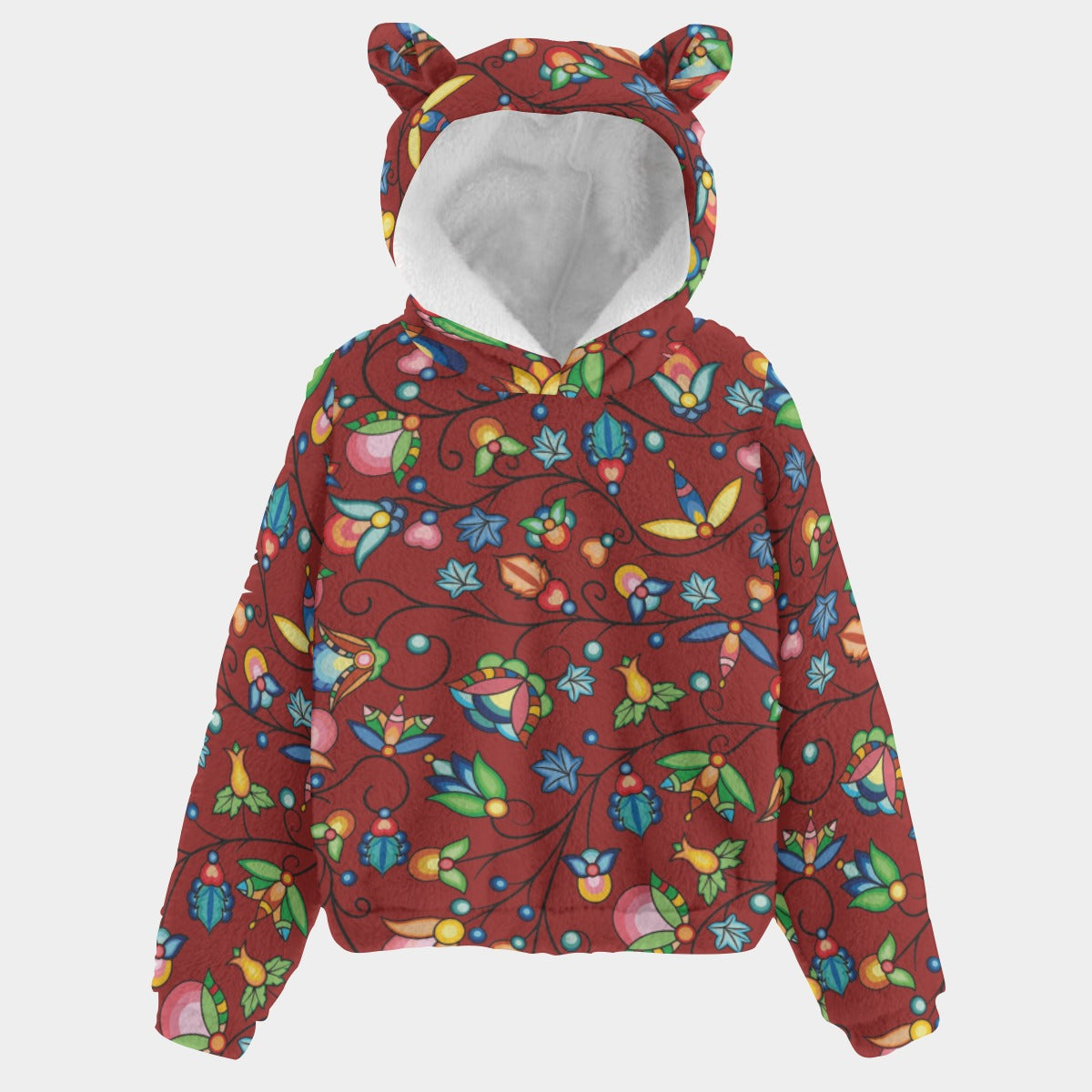 Prairie Plains Spirit Red Youth Hoodie With Ears
