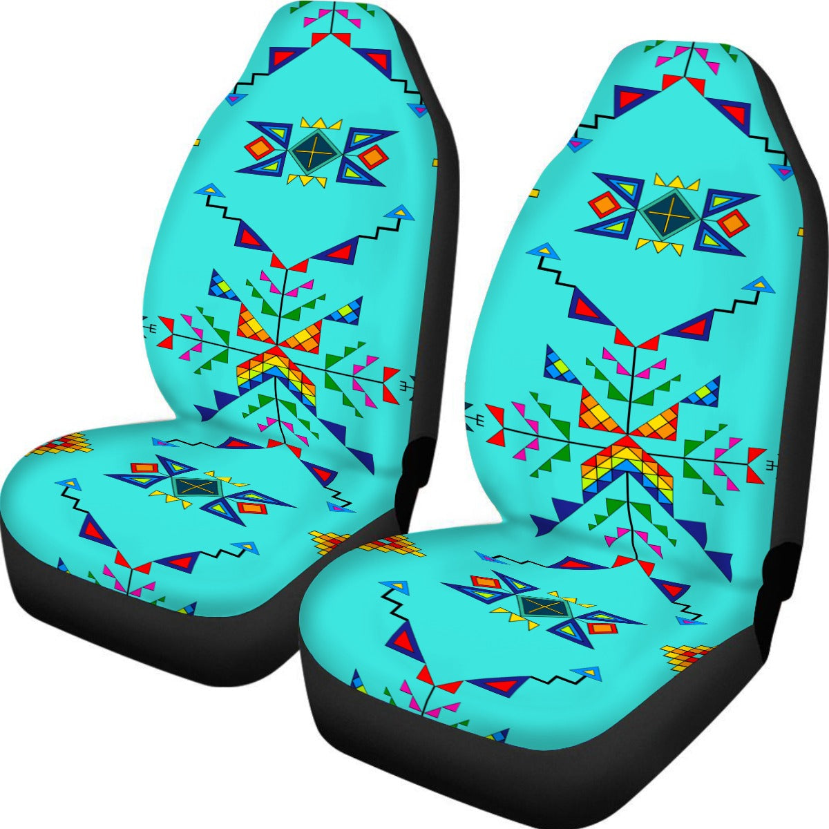 Buffalo Jump Turquoise Universal Car Seat Cover With Thickened Back