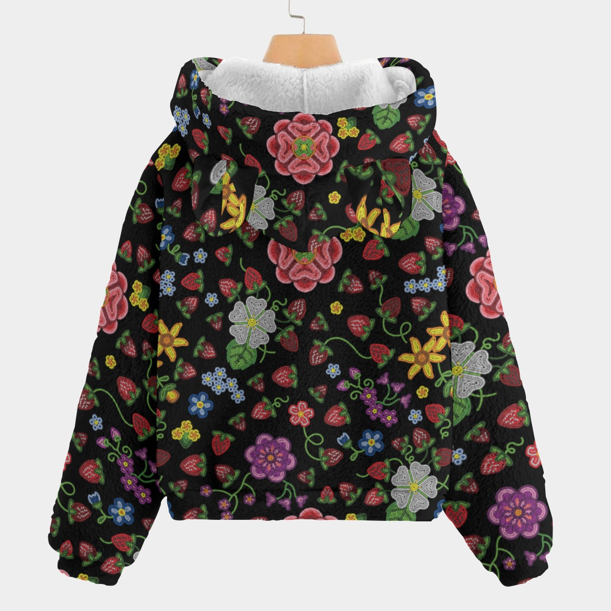 Berry Pop Midnight Youth Hoodie With Ears