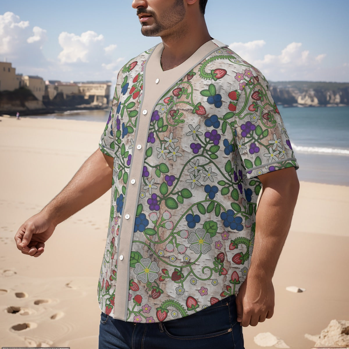 Grandmother's Stories Br Bark Short Sleeve Baseball Jersey