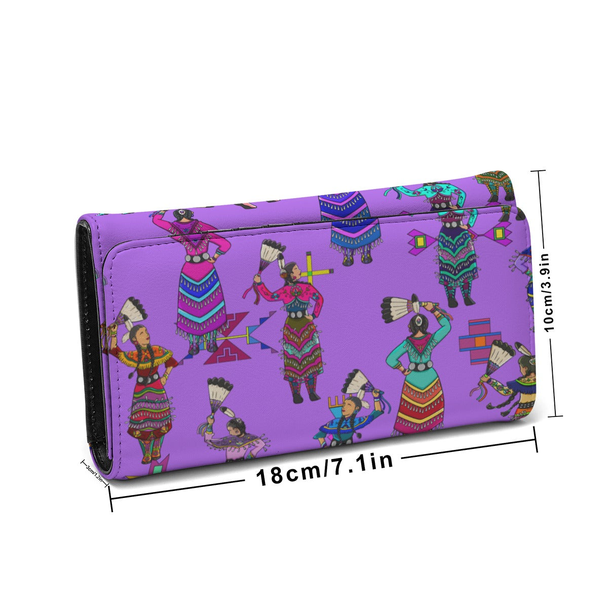 Women's Jingle Dancers Purple Foldable Wallet